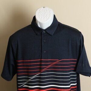 Under Armour Men's blue, pink & white s/s The Playoff Polo shirt Medium M